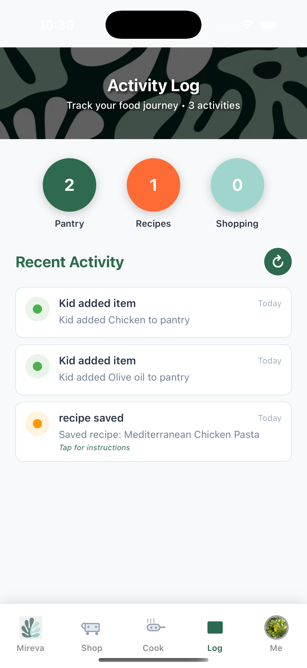 MIREVA Activity Logs